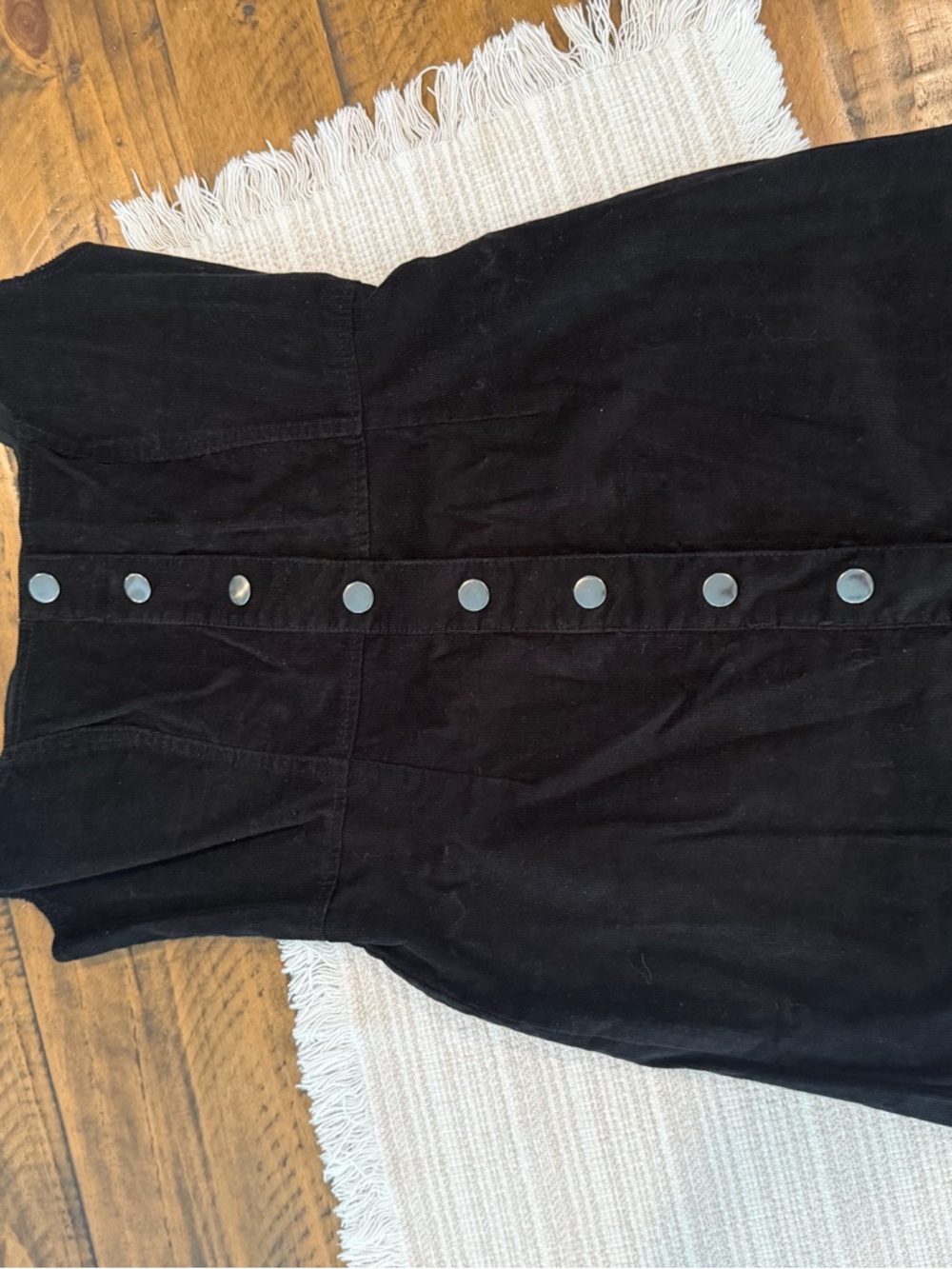Urban Outfitters Black Corduroy Button-Front Top